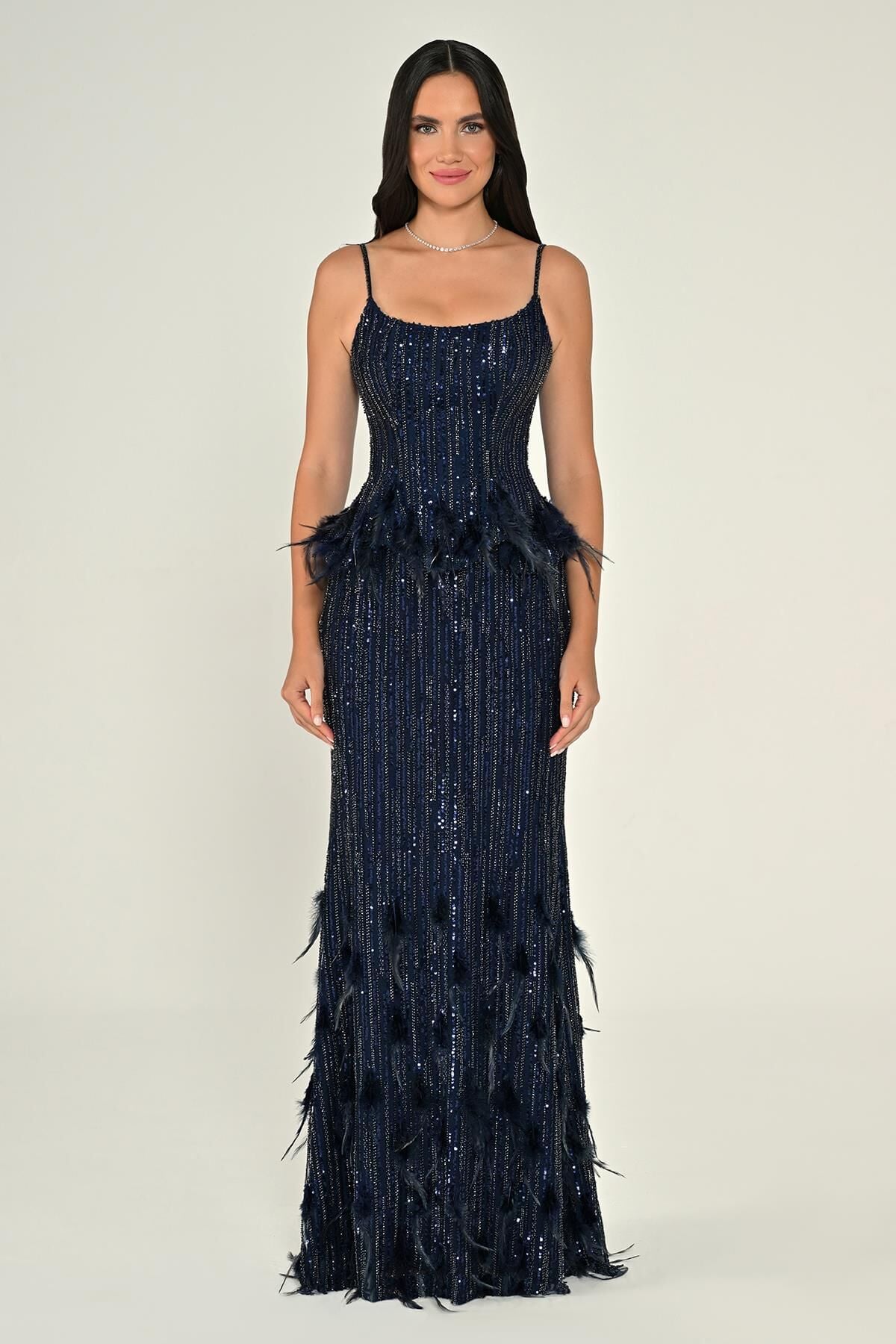 Crystal Plume Gown