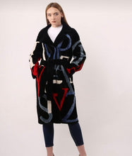 Load image into Gallery viewer, Black Multicolor Fur Coat
