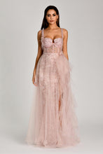 Load image into Gallery viewer, Strape Sequined Tulle Gown With Otrish and Corset Evening Dress
