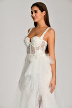 Load image into Gallery viewer, Strape Sequined Tulle Gown With Otrish and Corset Evening Dress
