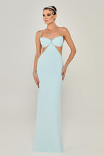 Load image into Gallery viewer, Sequin-Embellished Strapped Evening Dress
