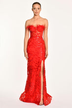 Load image into Gallery viewer, Strapless Heather Bust Sequin Long Evening Dress
