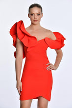 Load image into Gallery viewer, Removable Volant Shoulder Short Party Dress
