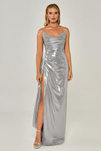 Load image into Gallery viewer, Shiny Strapless Evening Dress
