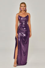 Load image into Gallery viewer, Shiny Strapless Evening Dress
