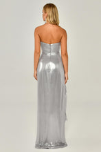 Load image into Gallery viewer, Shiny Strapless Evening Dress
