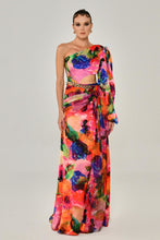 Load image into Gallery viewer, One Shoulder Deep Slit Evening Dress
