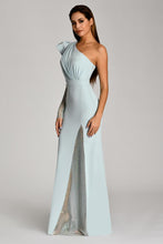 Load image into Gallery viewer, One Sleeve Semi Transparent Evening Gown
