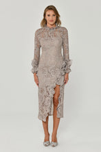 Load image into Gallery viewer, Long Sleeve Lace Midi Cocktail Dress
